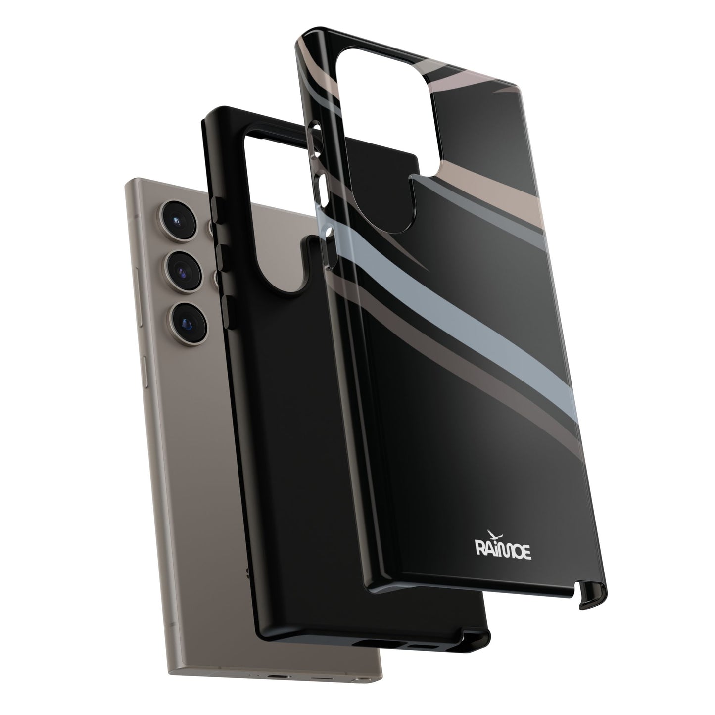 Funda rígida brillante para Samsung Galaxy con líneas onduladas