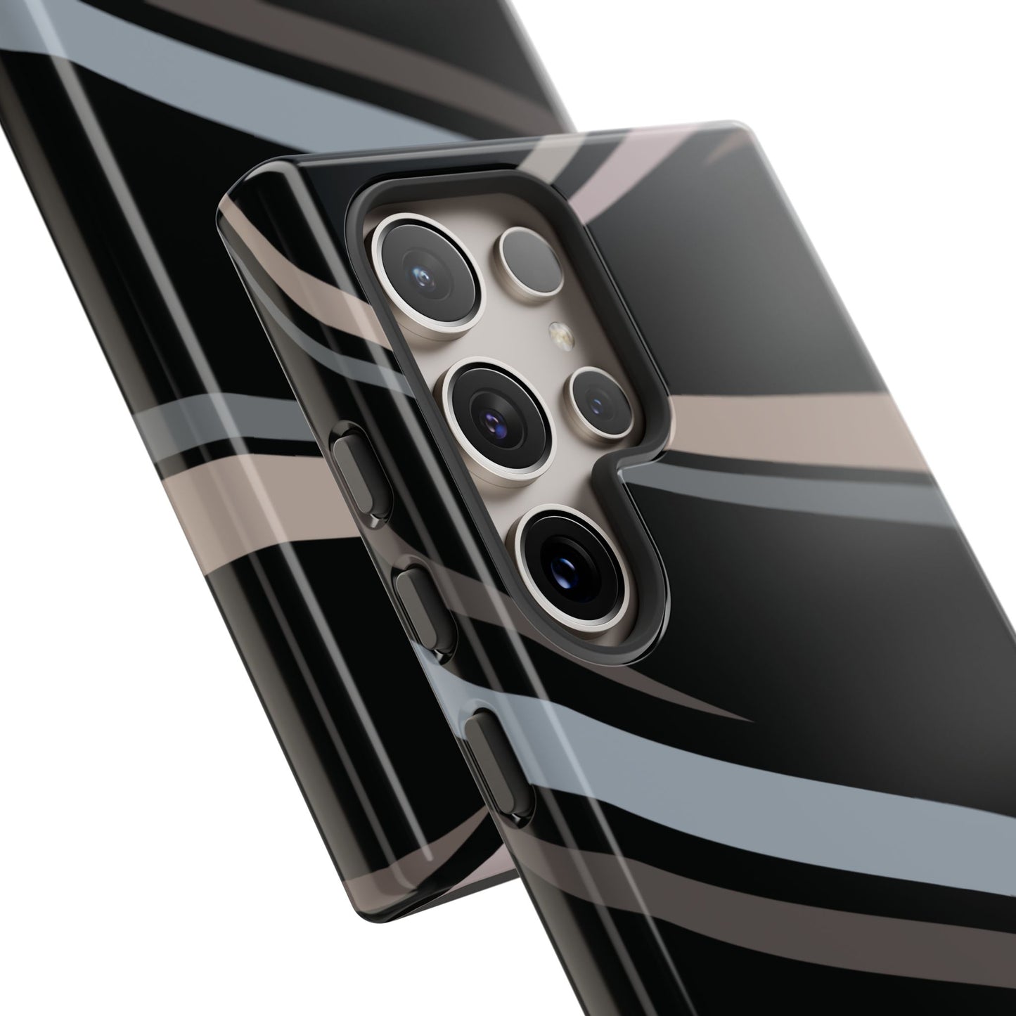 Funda rígida brillante para Samsung Galaxy con líneas onduladas