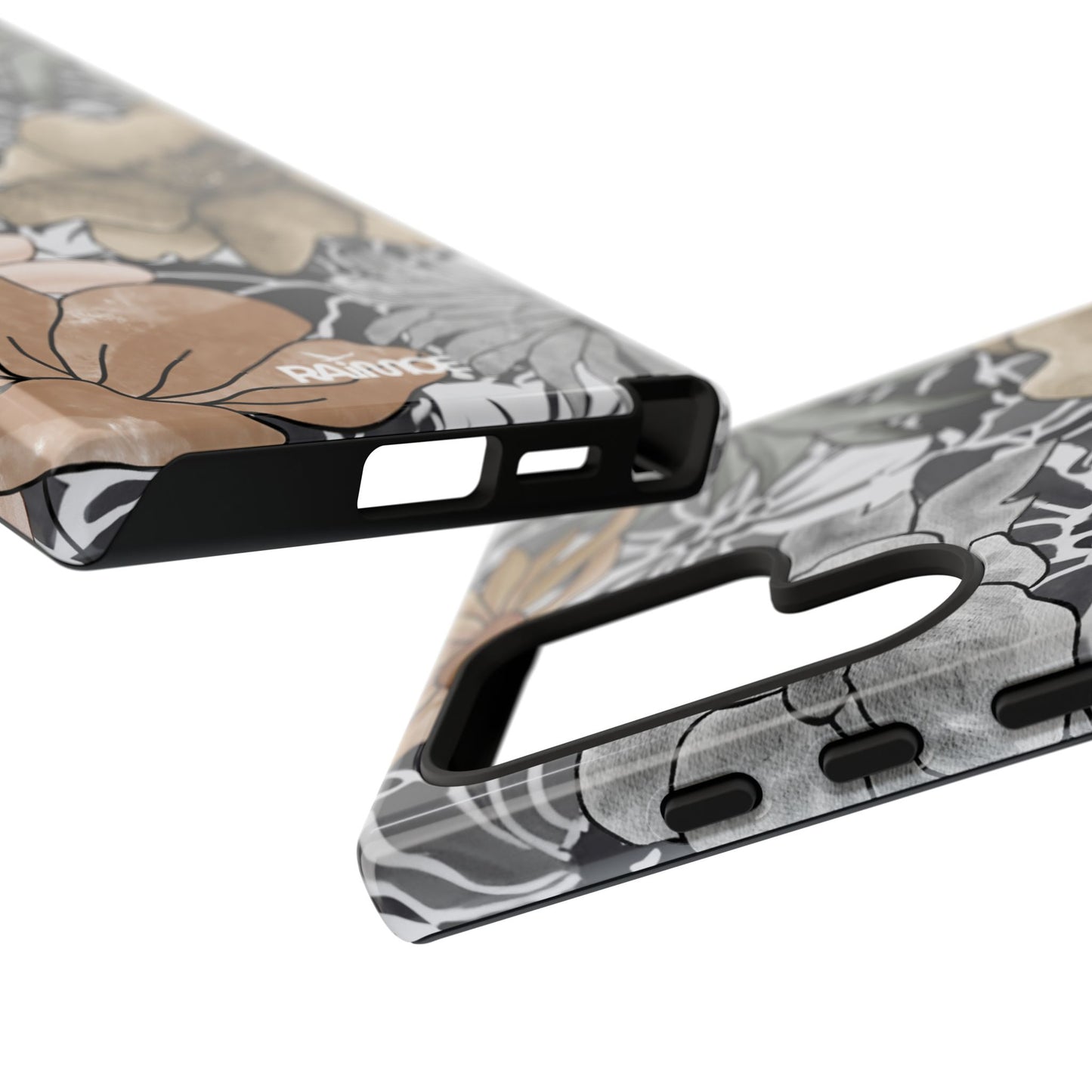 Funda rígida para Samsung Galaxy (brillante) con diseño floral rústico