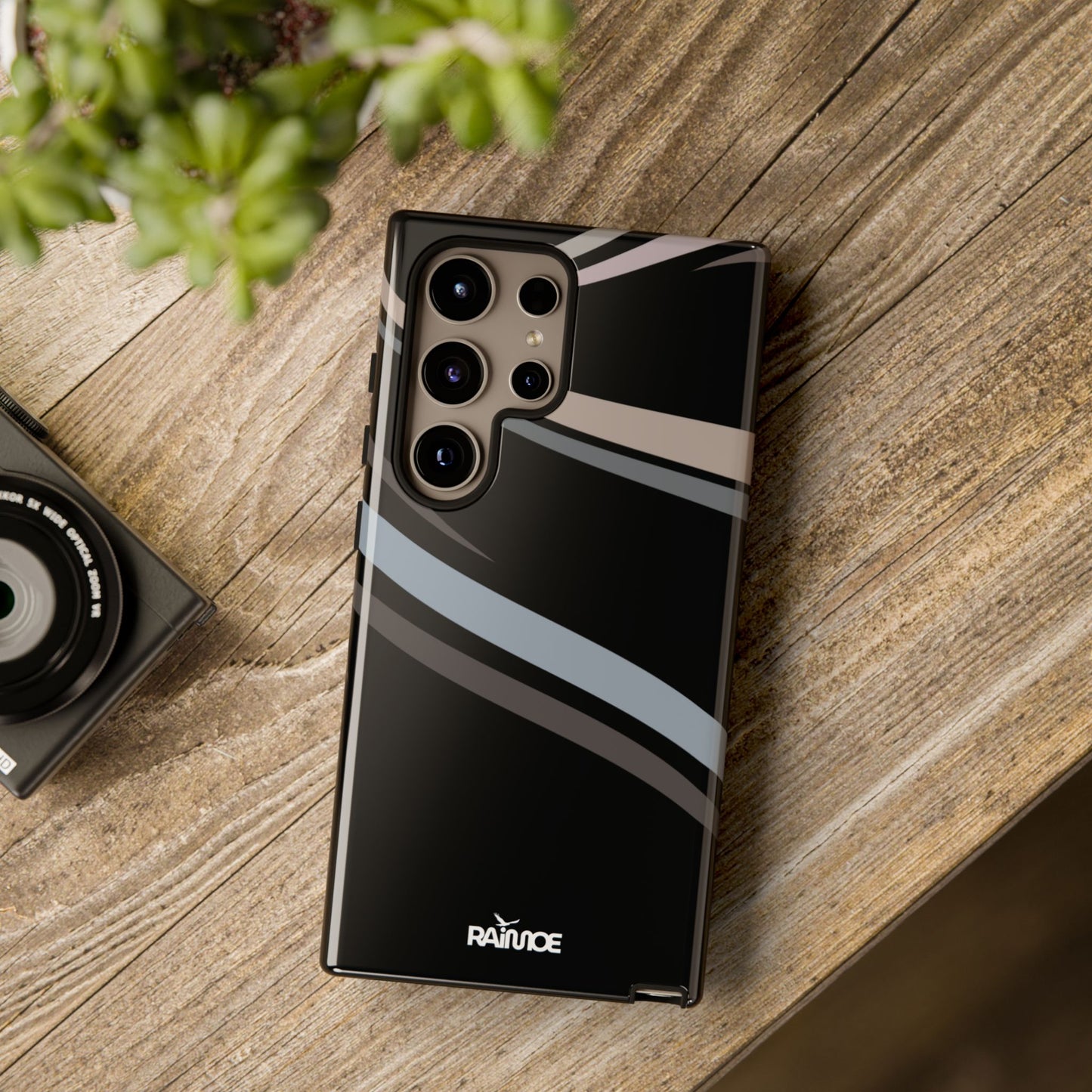 Funda rígida brillante para Samsung Galaxy con líneas onduladas