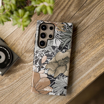 Funda rígida para Samsung Galaxy (brillante) con diseño floral rústico