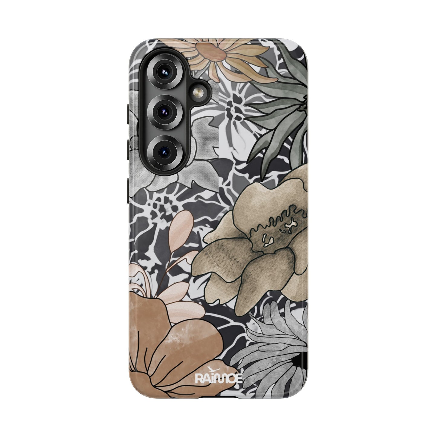 Funda rígida para Samsung Galaxy (brillante) con diseño floral rústico