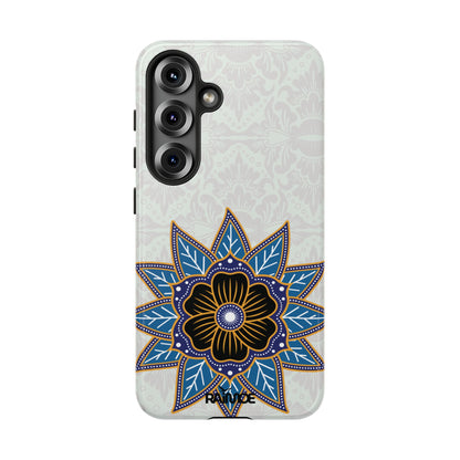 Blue Bloom - Funda resistente para Samsung Galaxy (brillante)