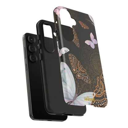 Funda resistente para Samsung Galaxy (mate) con diseño de mariposa espiral