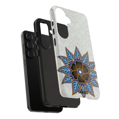 Blue Bloom - Funda resistente para Samsung Galaxy (brillante)