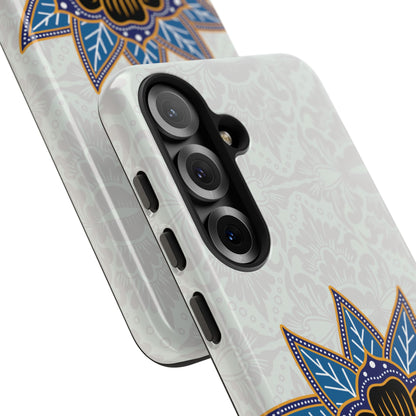 Blue Bloom - Funda resistente para Samsung Galaxy (brillante)