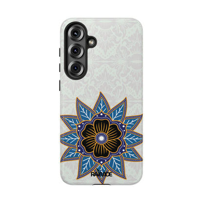 Blue Bloom - Funda resistente para Samsung Galaxy (brillante)