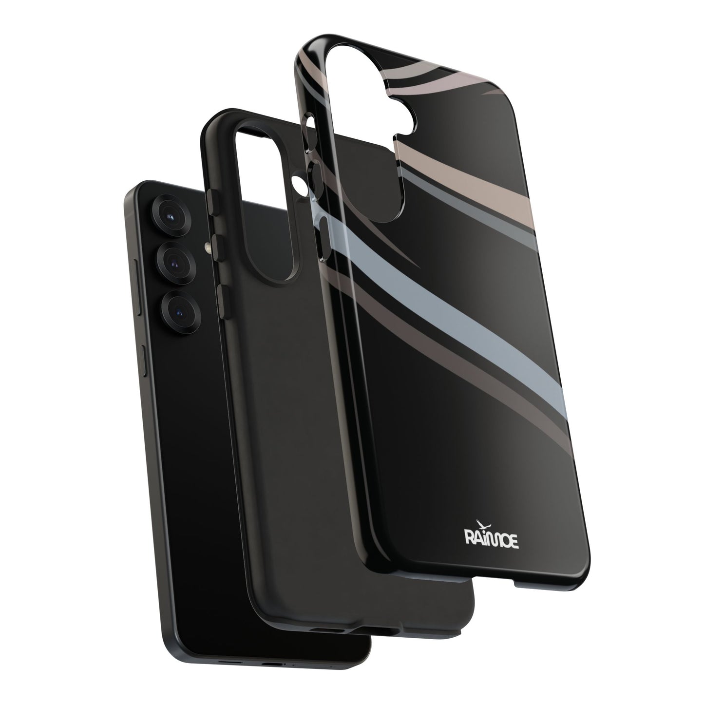 Funda rígida brillante para Samsung Galaxy con líneas onduladas