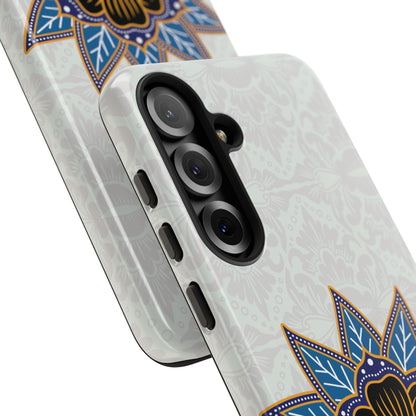 Blue Bloom - Funda resistente para Samsung Galaxy (brillante)