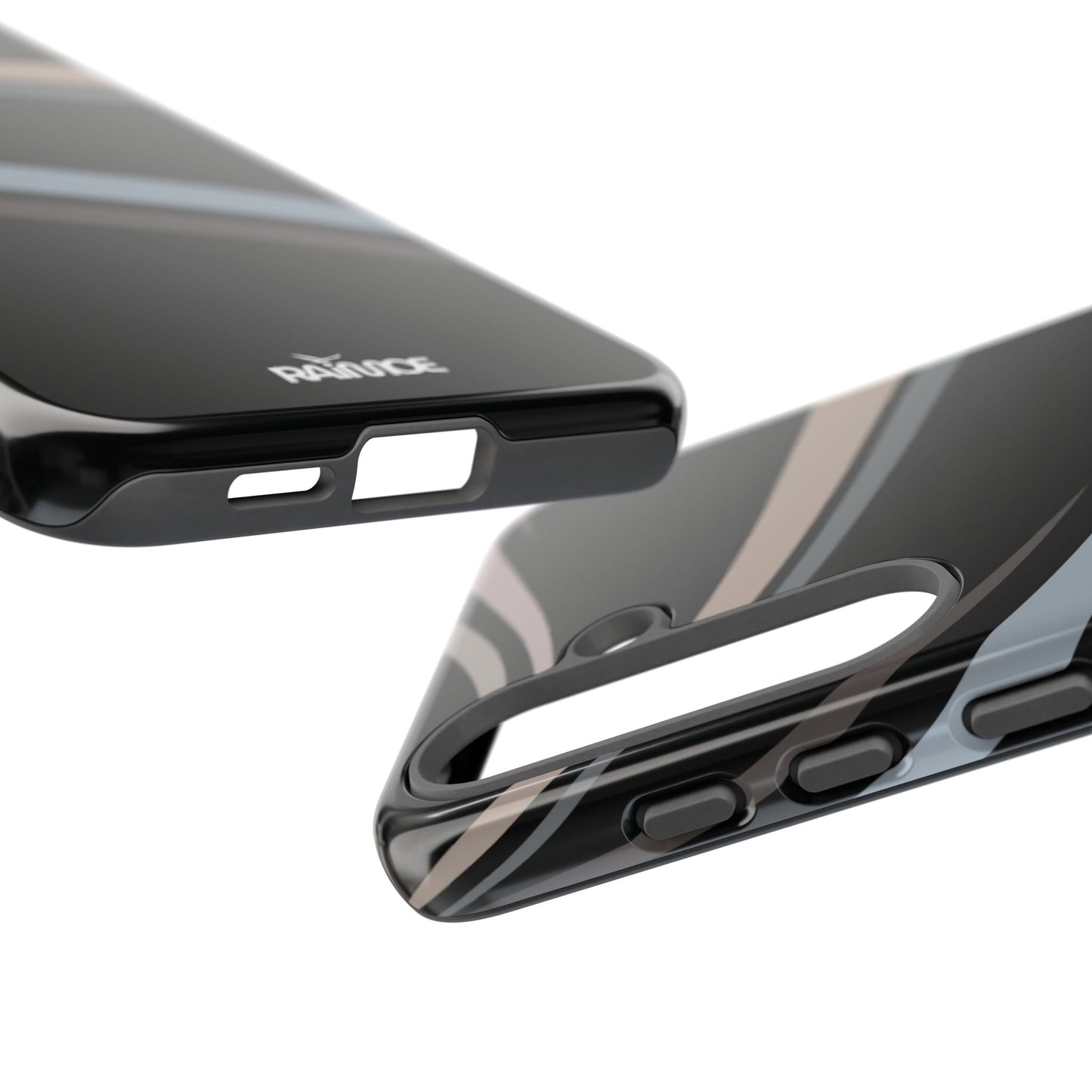 Funda rígida brillante para Samsung Galaxy con líneas onduladas