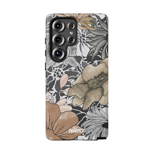 Funda rígida mate para Samsung Galaxy con diseño floral rústico