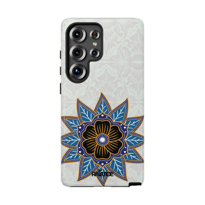 Blue Bloom - Funda resistente para Samsung Galaxy (brillante)