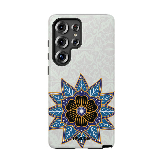Blue Bloom - Funda resistente para Samsung Galaxy (brillante)