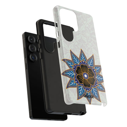 Blue Bloom - Funda resistente para Samsung Galaxy (brillante)
