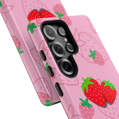 Fresa Jugosa - Funda Resistente para Samsung Galaxy (Brillante)