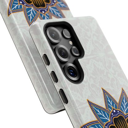 Blue Bloom - Funda resistente para Samsung Galaxy (brillante)