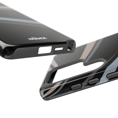 Funda rígida brillante para Samsung Galaxy con líneas onduladas