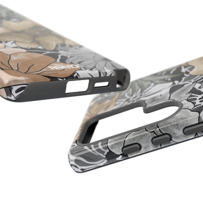 Funda rígida para Samsung Galaxy (brillante) con diseño floral rústico