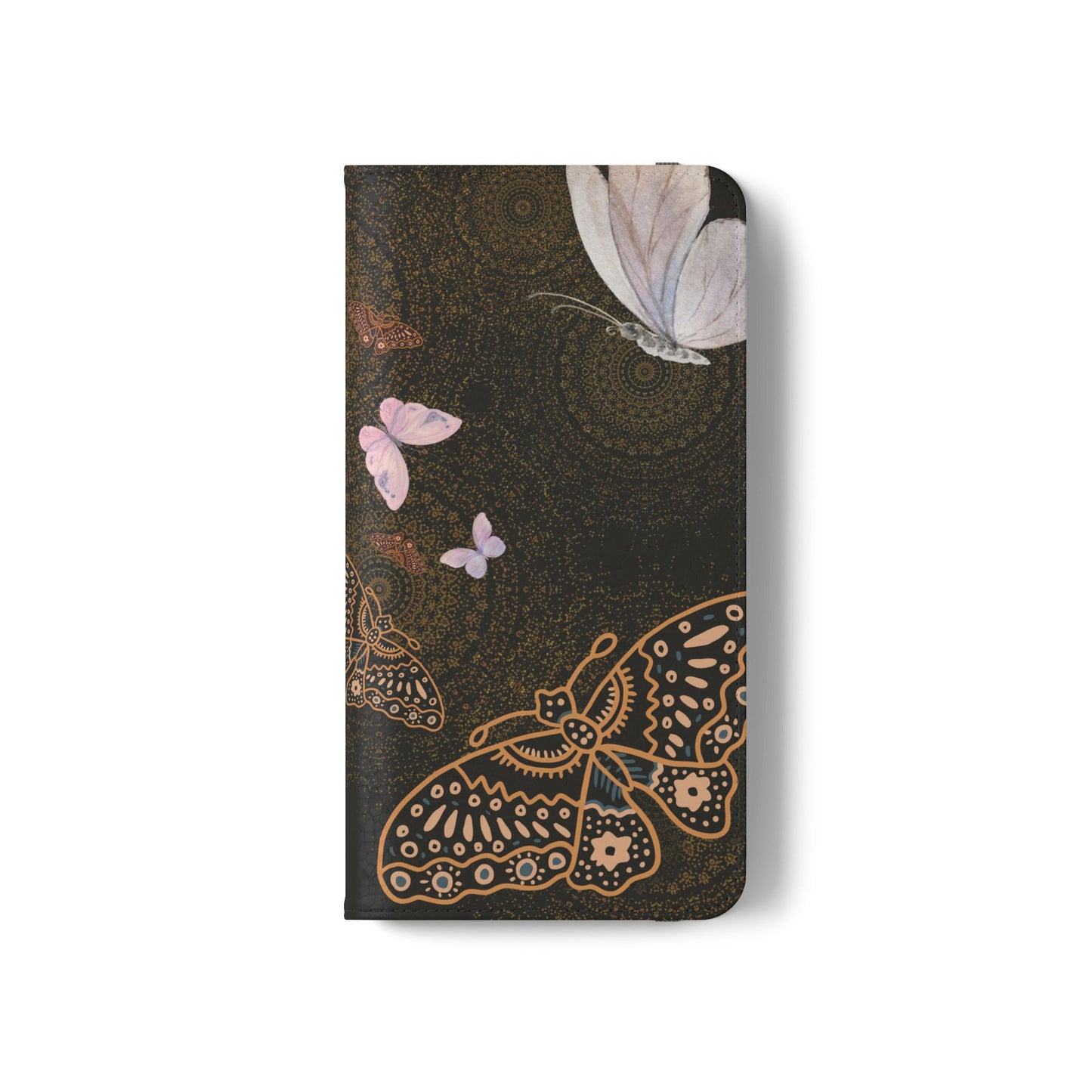 Funda con tapa para Samsung Galaxy con diseño de mariposa espiral
