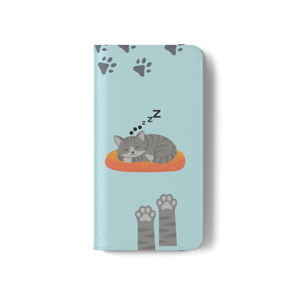 Snoozy Kitty - Funda con tapa para Samsung Galaxy