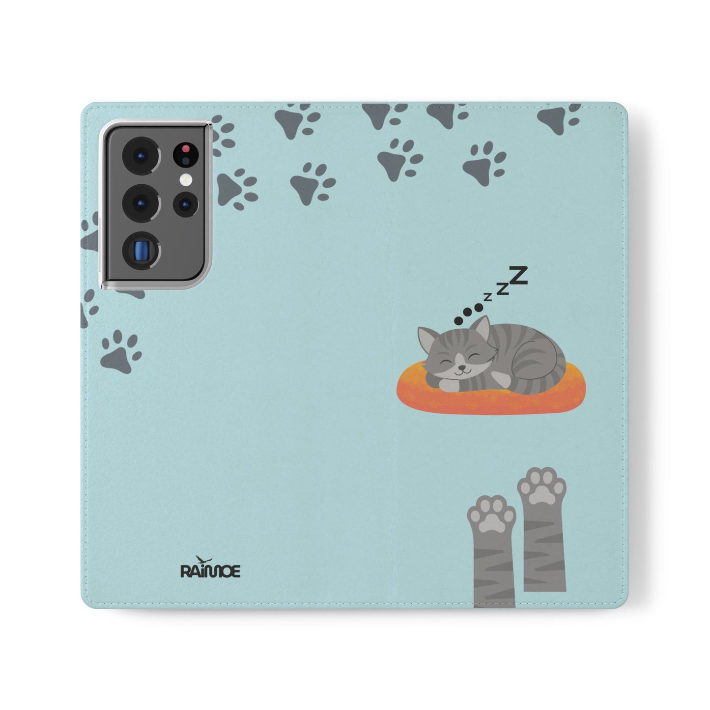 Snoozy Kitty - Funda con tapa para Samsung Galaxy