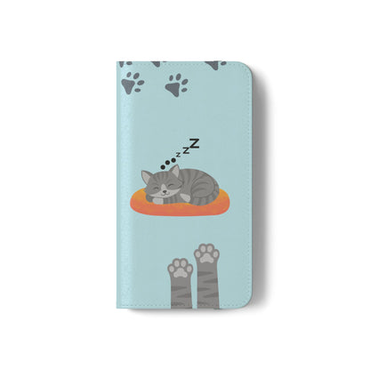 Snoozy Kitty - Funda con tapa para Samsung Galaxy