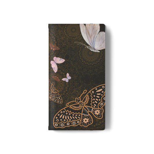 Funda con tapa para Samsung Galaxy con diseño de mariposa espiral