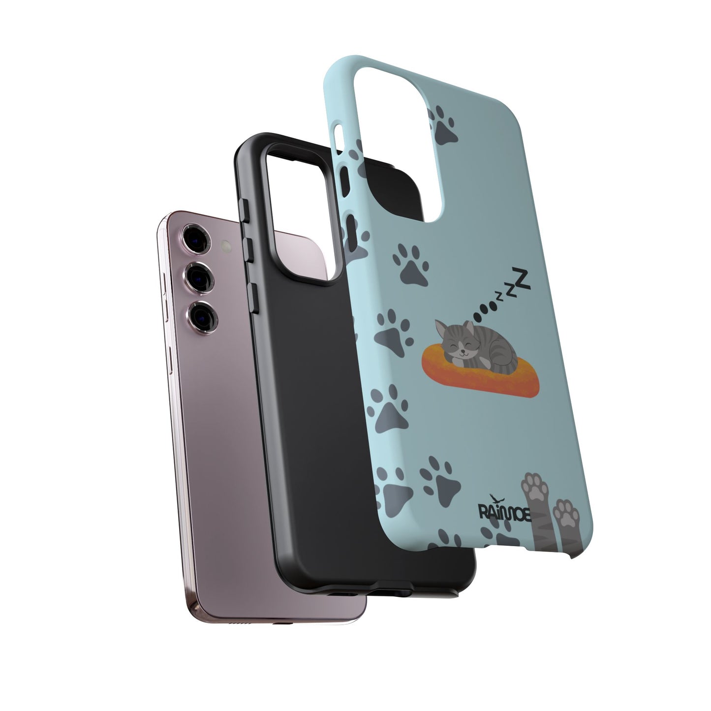 Snoozy Kitty - Funda resistente mate para Samsung Galaxy