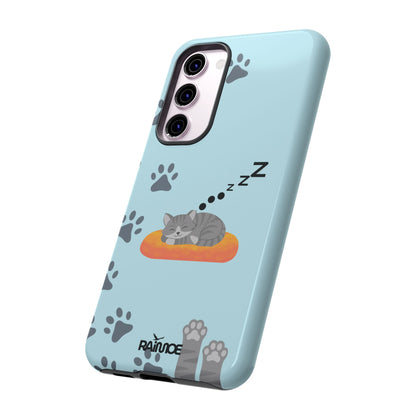 Snoozy Kitty - Funda resistente para Samsung Galaxy (brillante)