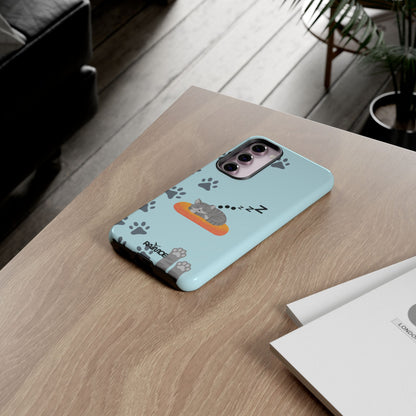 Snoozy Kitty - Funda resistente para Samsung Galaxy (brillante)