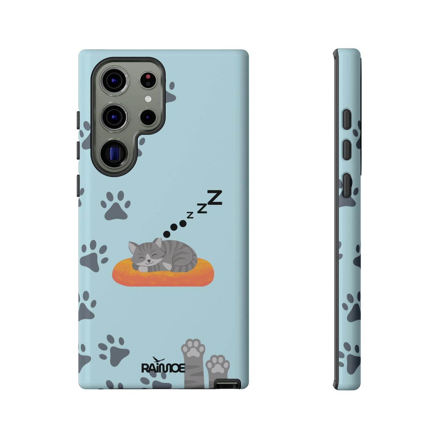 Snoozy Kitty - Funda resistente para Samsung Galaxy (brillante)