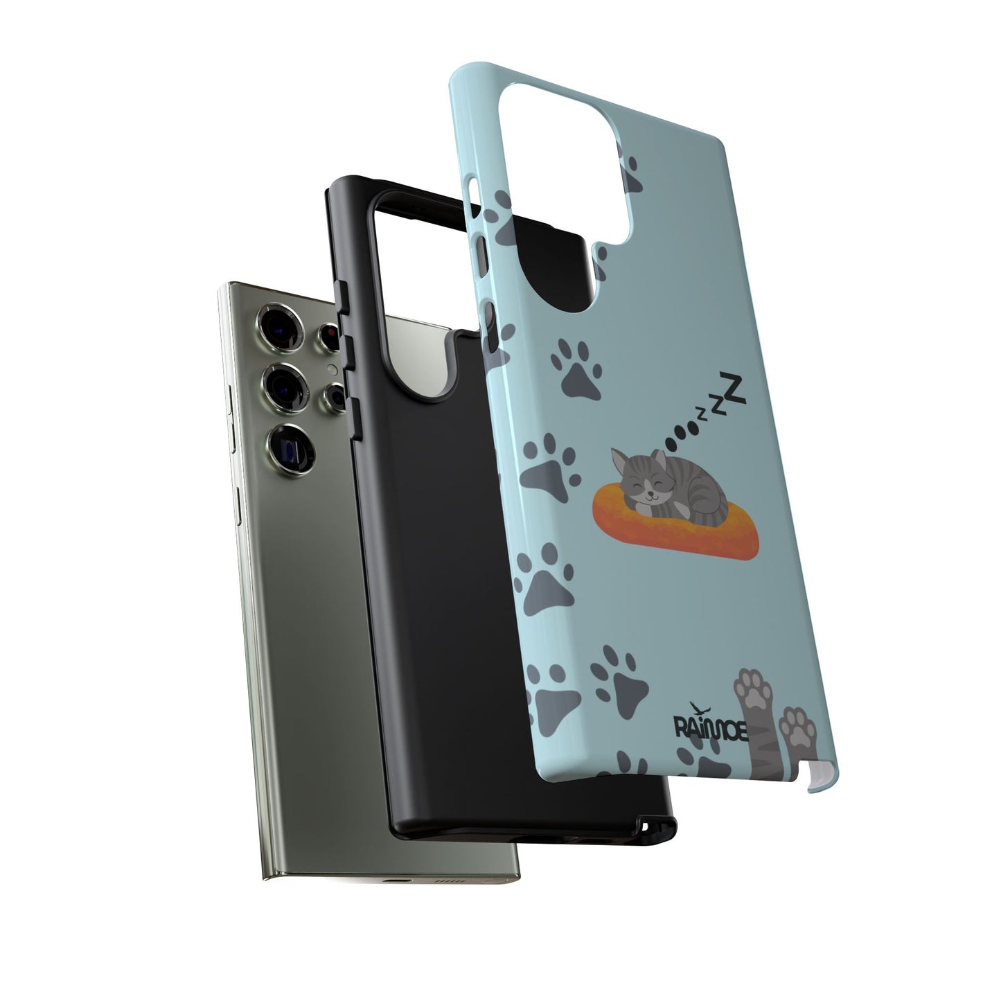 Snoozy Kitty - Funda resistente para Samsung Galaxy (brillante)