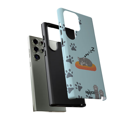 Snoozy Kitty - Funda resistente para Samsung Galaxy (brillante)