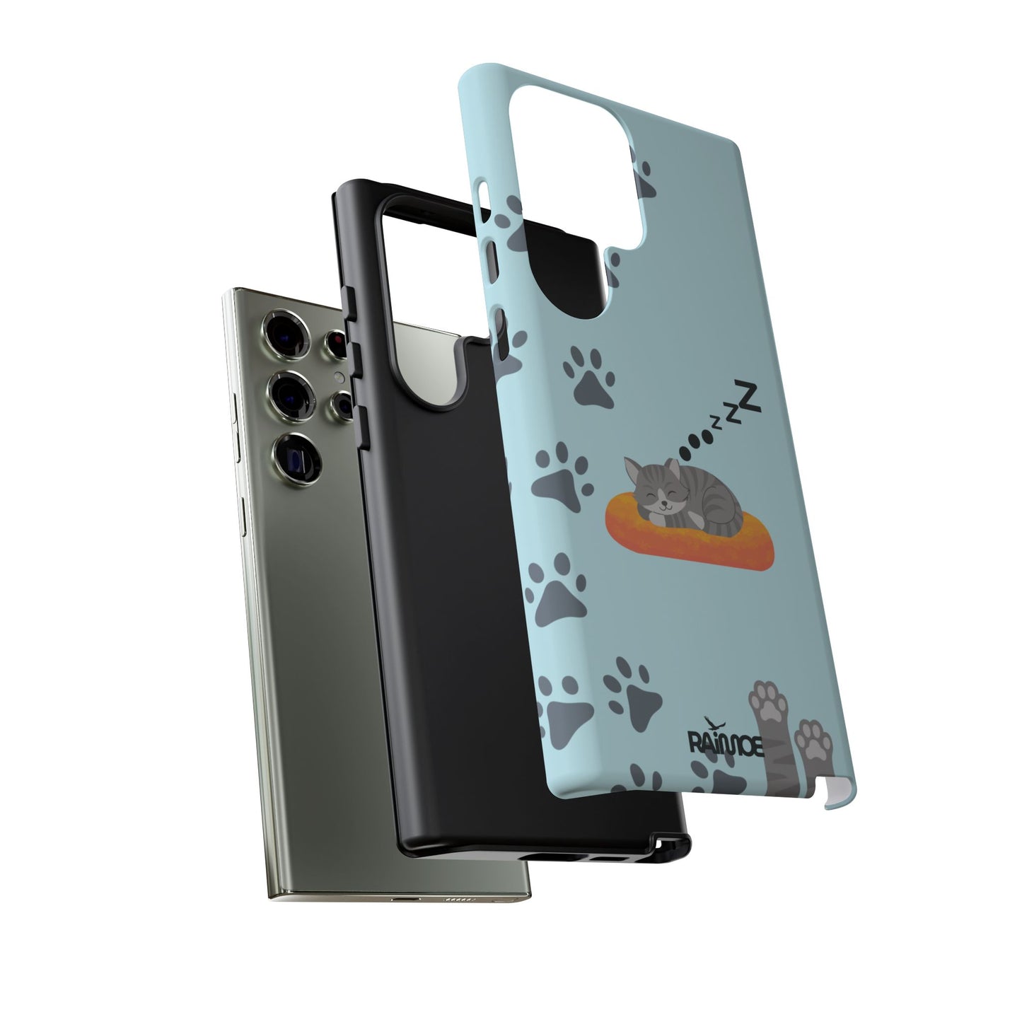 Snoozy Kitty - Funda resistente mate para Samsung Galaxy