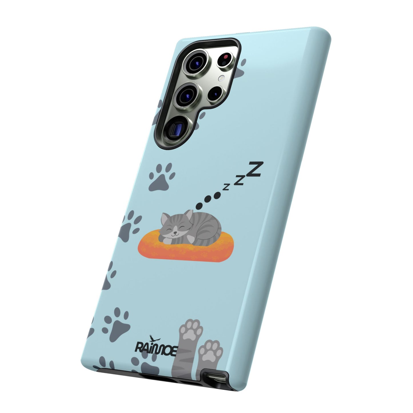 Snoozy Kitty - Funda resistente para Samsung Galaxy (brillante)
