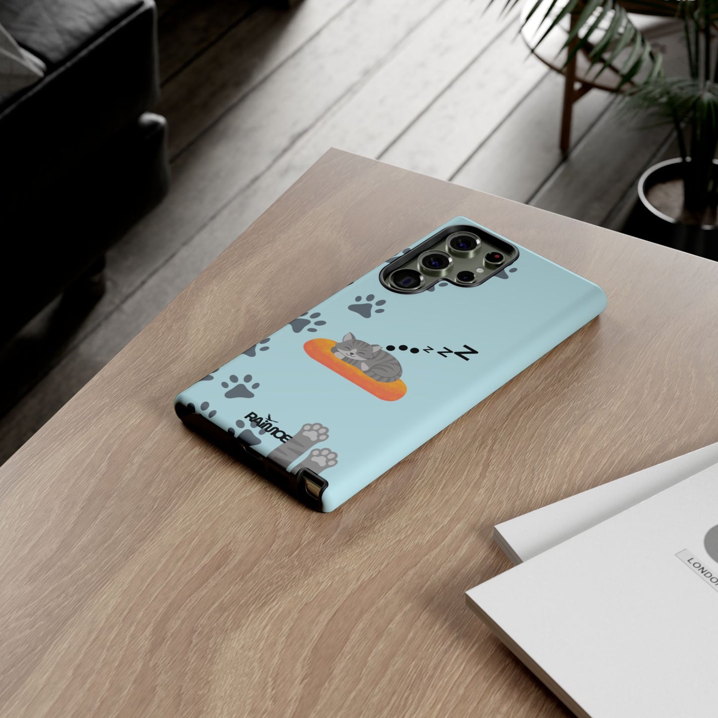 Snoozy Kitty - Funda resistente mate para Samsung Galaxy