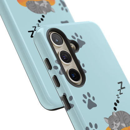 Snoozy Kitty - Funda resistente para Samsung Galaxy (brillante)