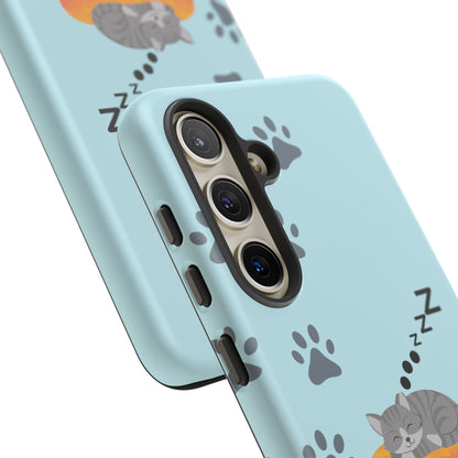 Snoozy Kitty - Funda resistente mate para Samsung Galaxy