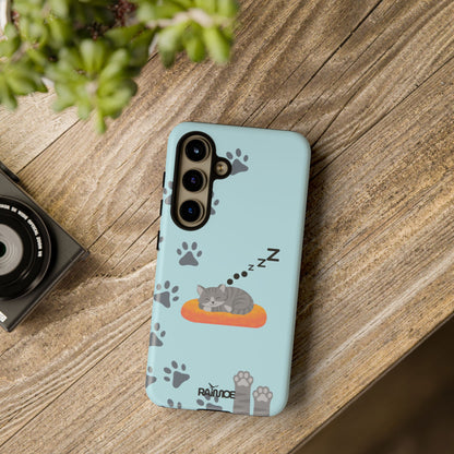 Snoozy Kitty - Funda resistente mate para Samsung Galaxy