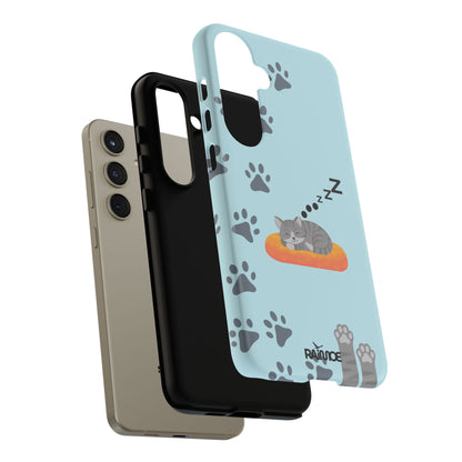 Snoozy Kitty - Funda resistente mate para Samsung Galaxy
