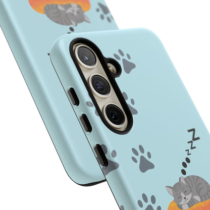 Snoozy Kitty - Funda resistente mate para Samsung Galaxy