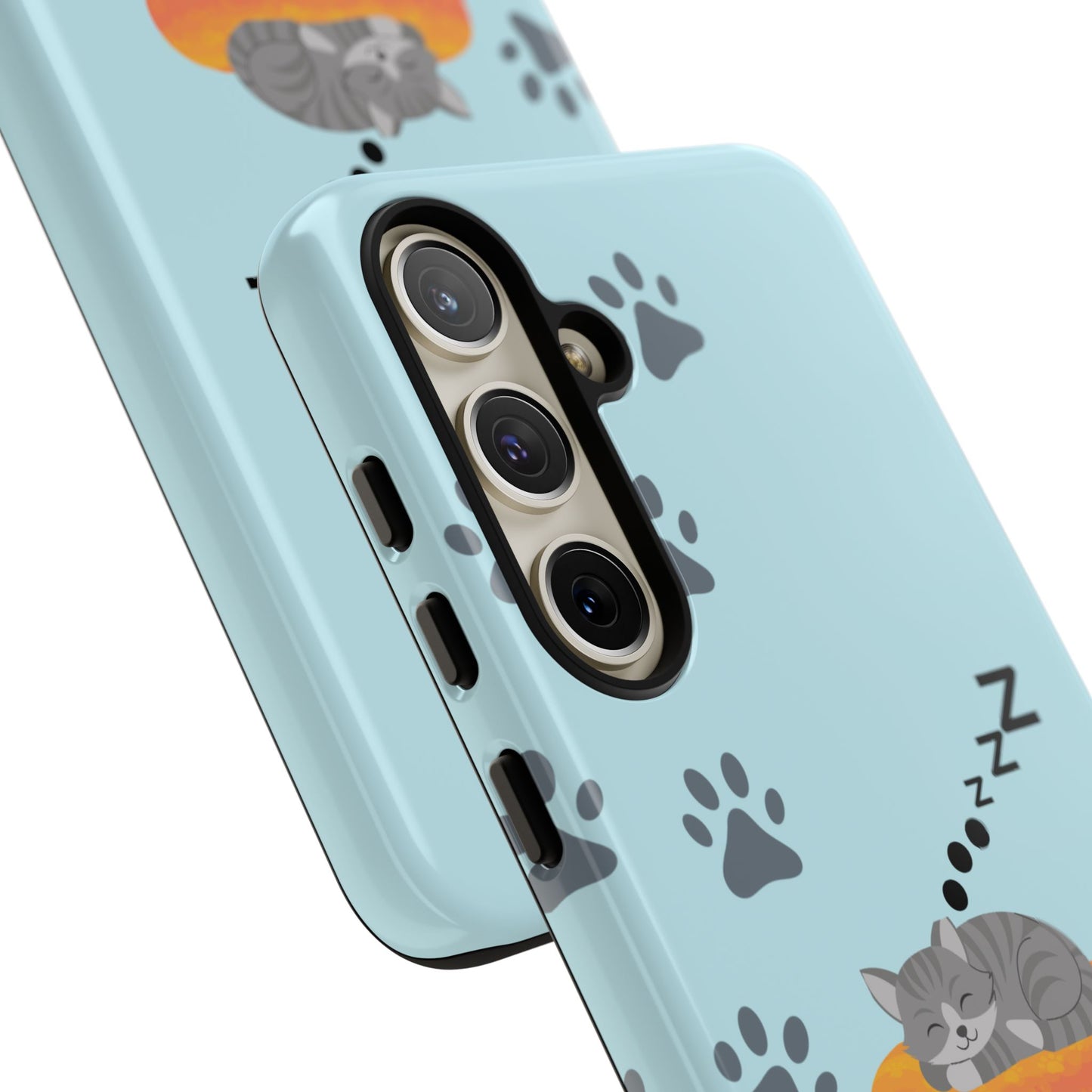 Snoozy Kitty - Funda resistente para Samsung Galaxy (brillante)