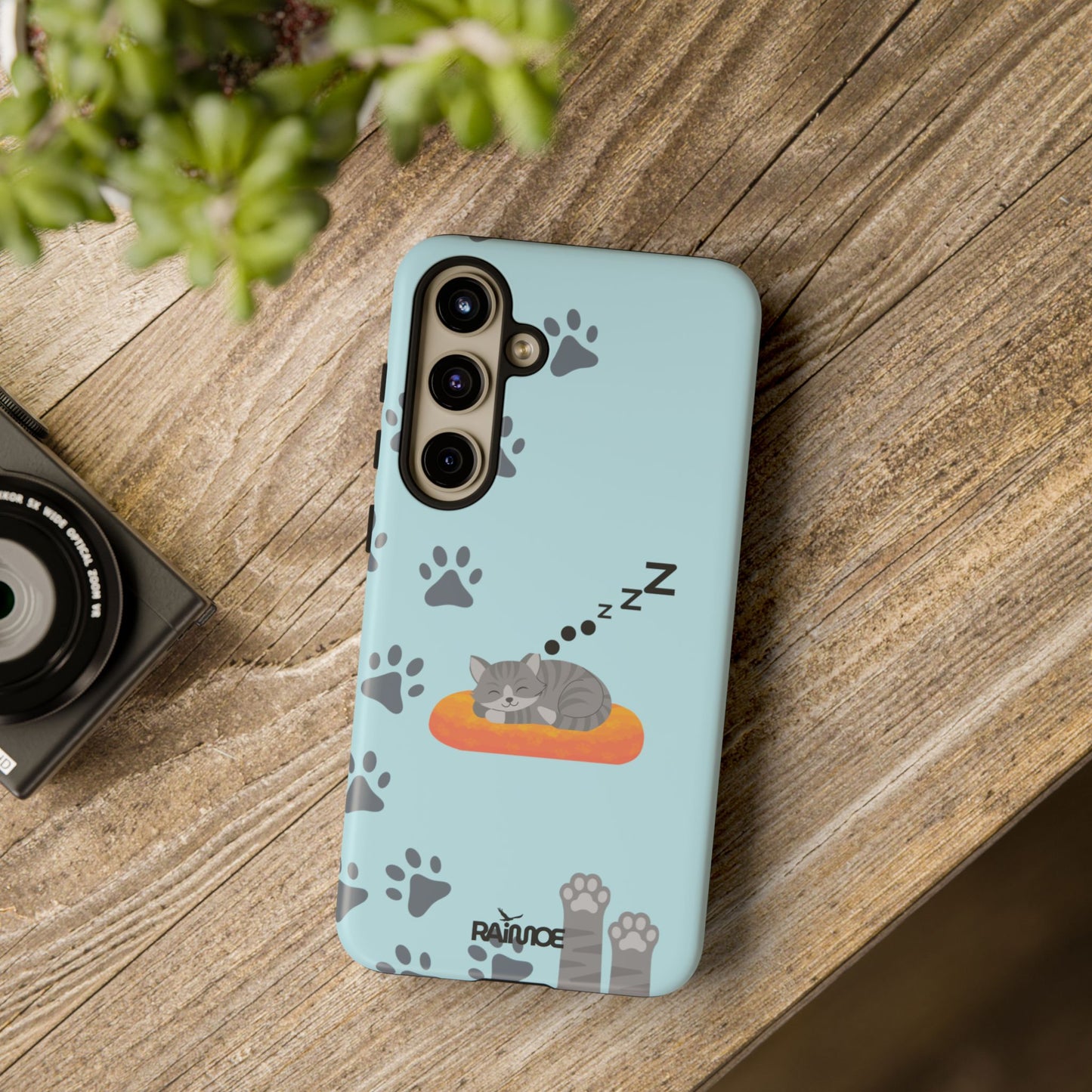 Snoozy Kitty - Funda resistente mate para Samsung Galaxy