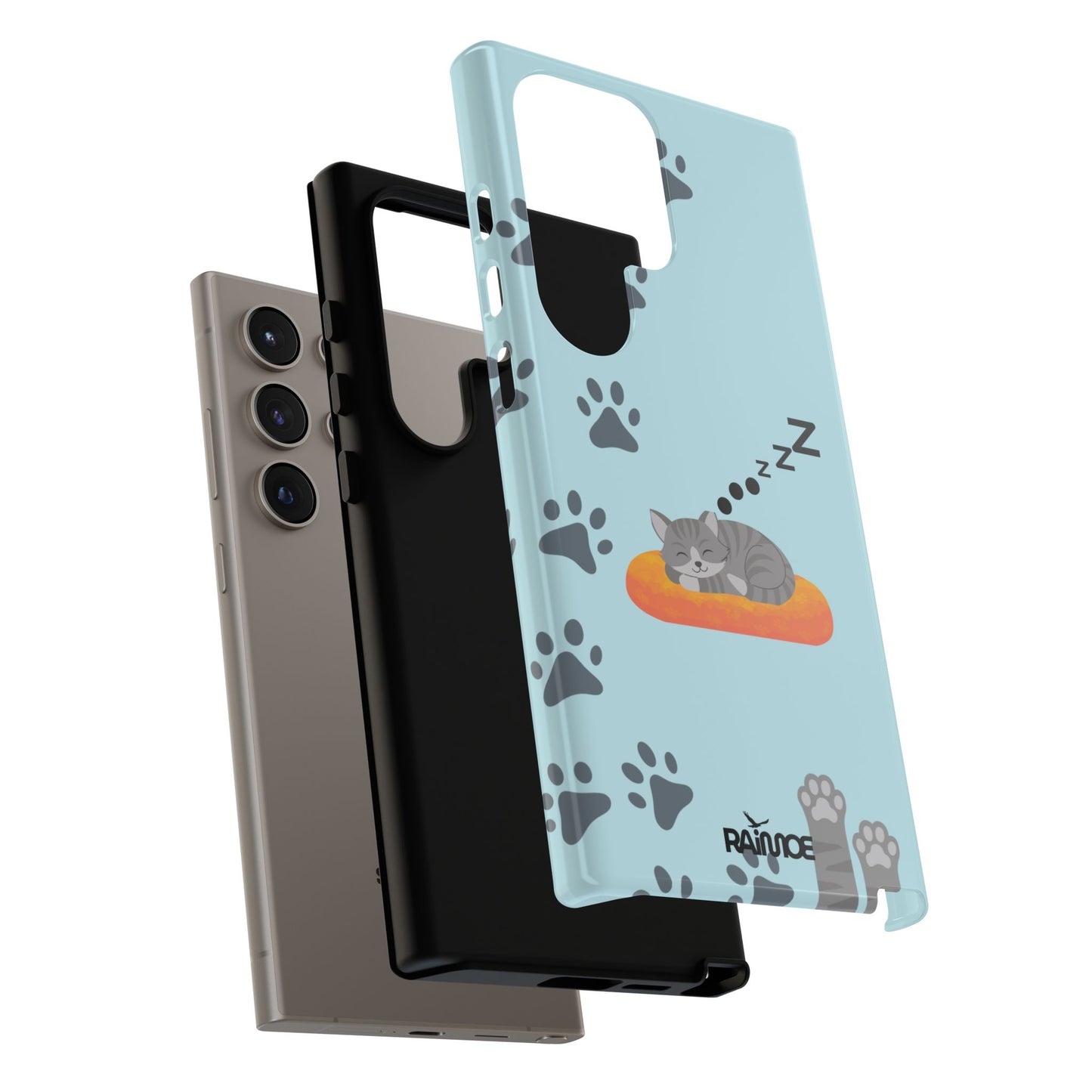 Snoozy Kitty - Funda resistente para Samsung Galaxy (brillante)