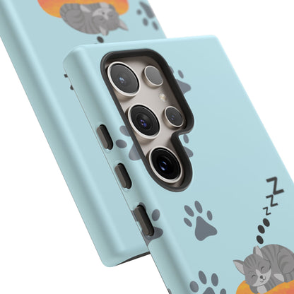 Snoozy Kitty - Funda resistente mate para Samsung Galaxy