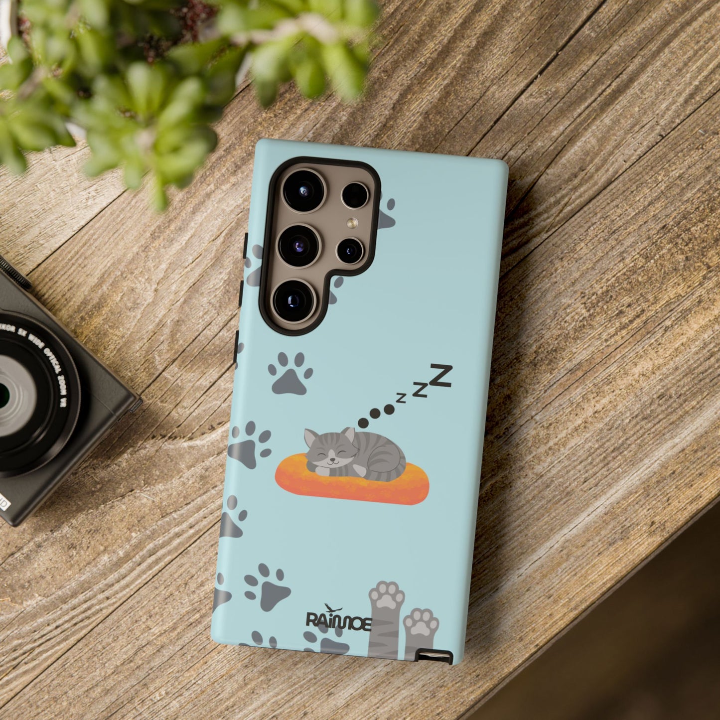 Snoozy Kitty - Funda resistente mate para Samsung Galaxy