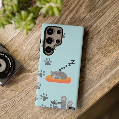 Snoozy Kitty - Funda resistente mate para Samsung Galaxy