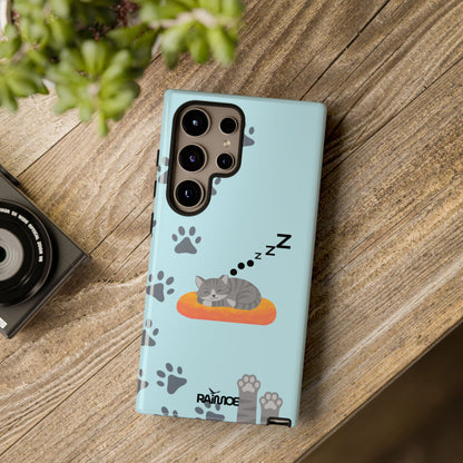 Snoozy Kitty - Funda resistente para Samsung Galaxy (brillante)