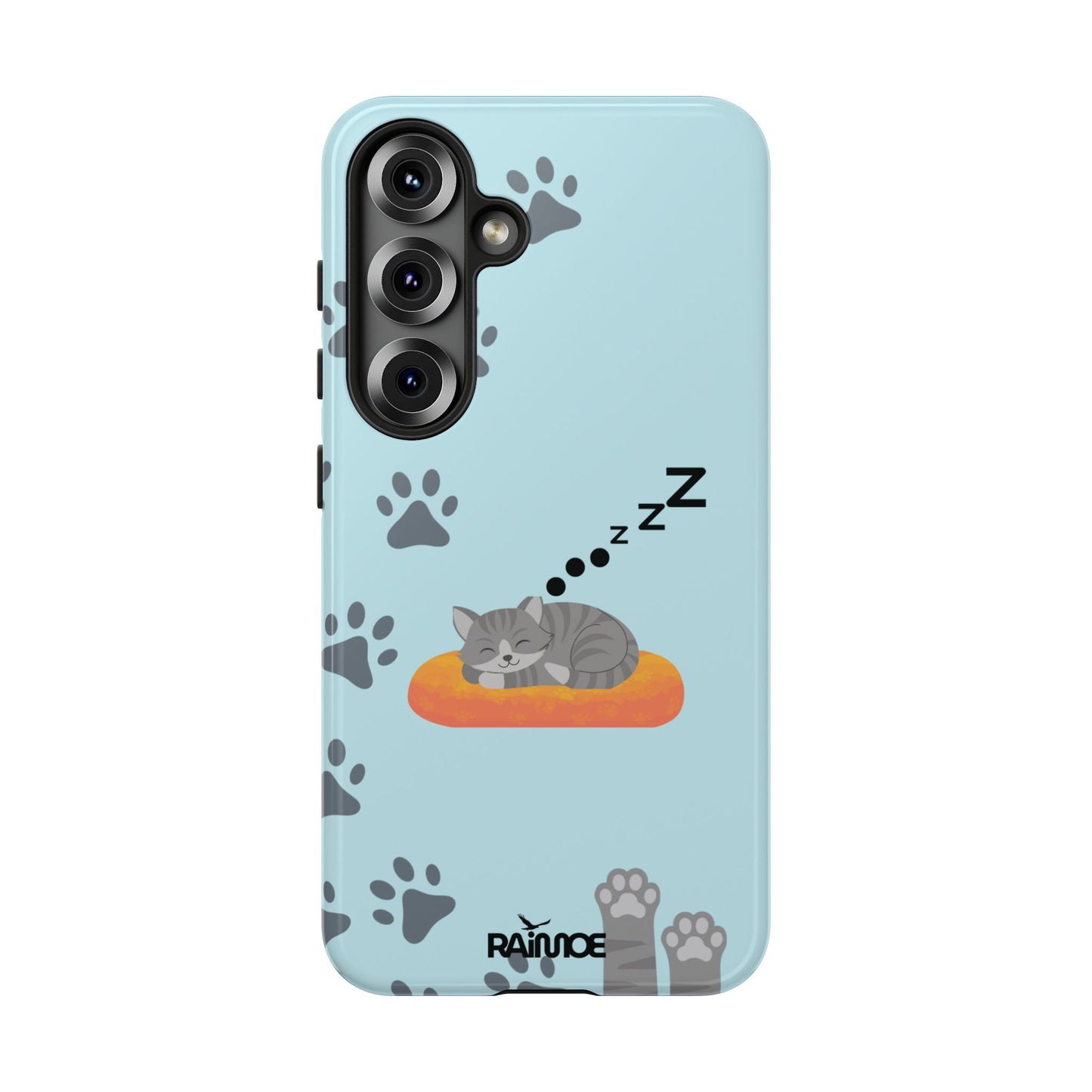 Snoozy Kitty - Funda resistente para Samsung Galaxy (brillante)