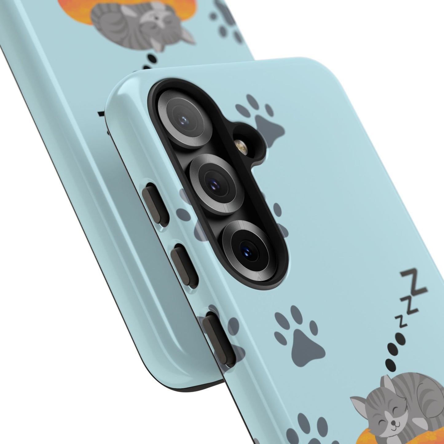 Snoozy Kitty - Funda resistente para Samsung Galaxy (brillante)